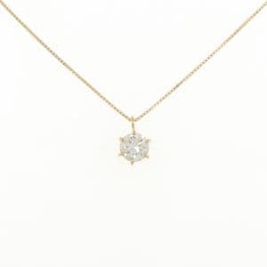 K18YG ソリティア ダイヤモンド ネックレス 0.55CT