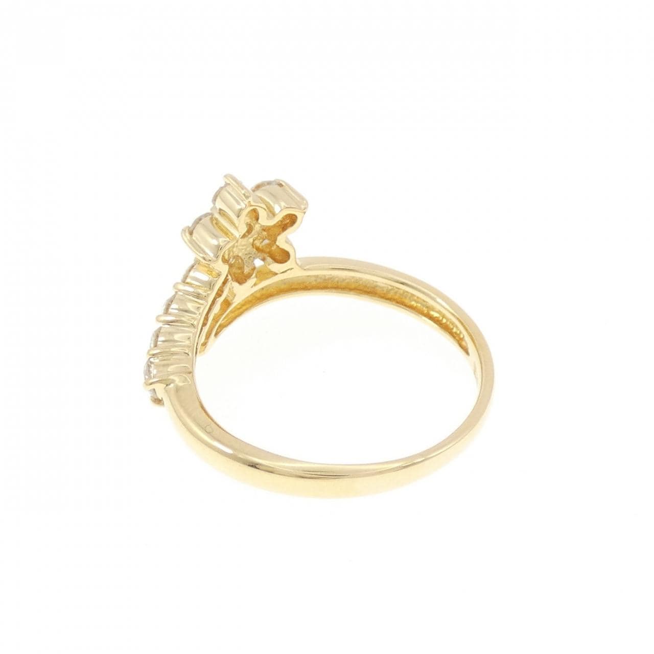 K18YG フラワー ダイヤモンド リング 0.50CT