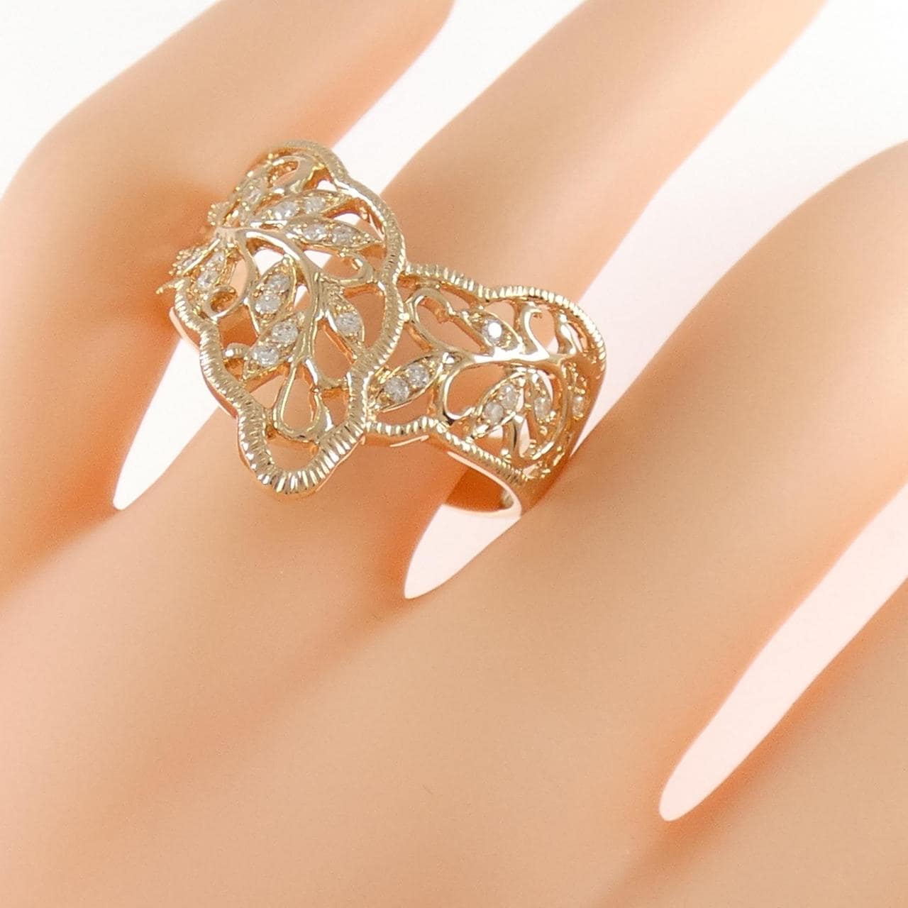 K18PG ダイヤモンド リング 0.25CT