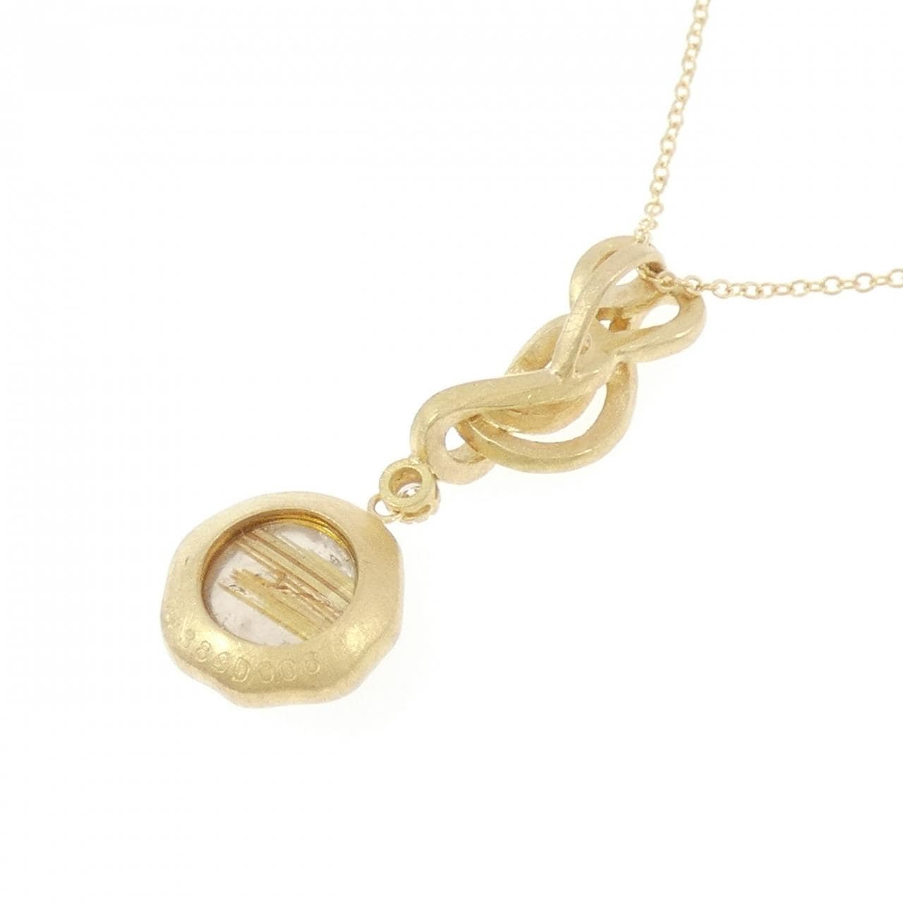 750YG/K18YG ルチルクオーツ ネックレス 3.89CT