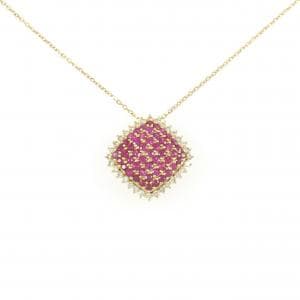 K18YG ルビー ネックレス 1.09CT
