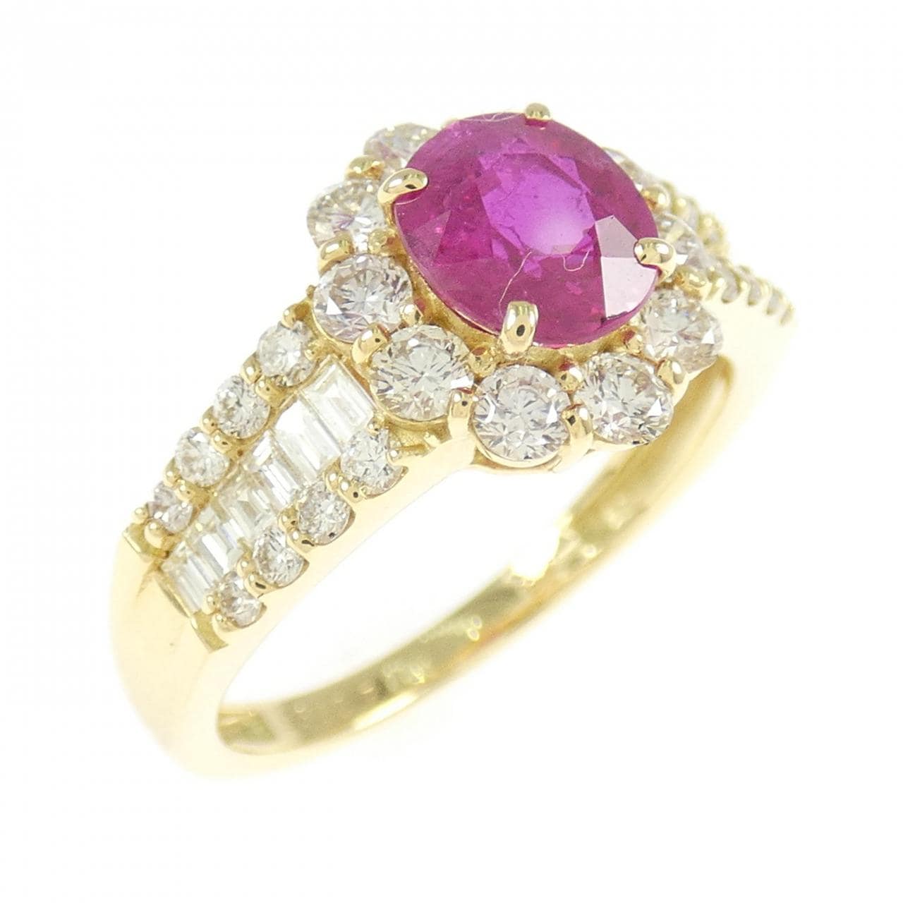 【新品】K18YG ルビー リング 1.112CT