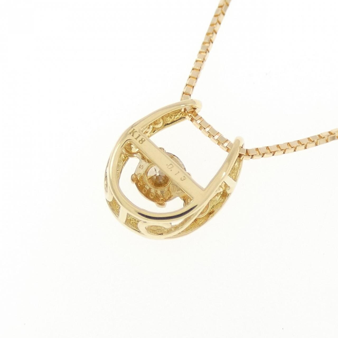 K18YG ダイヤモンド ネックレス 0.13CT