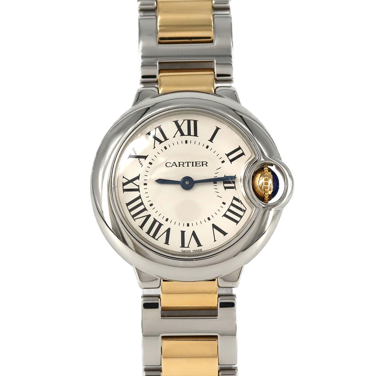 カルティエ バロンブルーSM コンビ W69007Z3/W2BB0010 SSxYG クォーツ