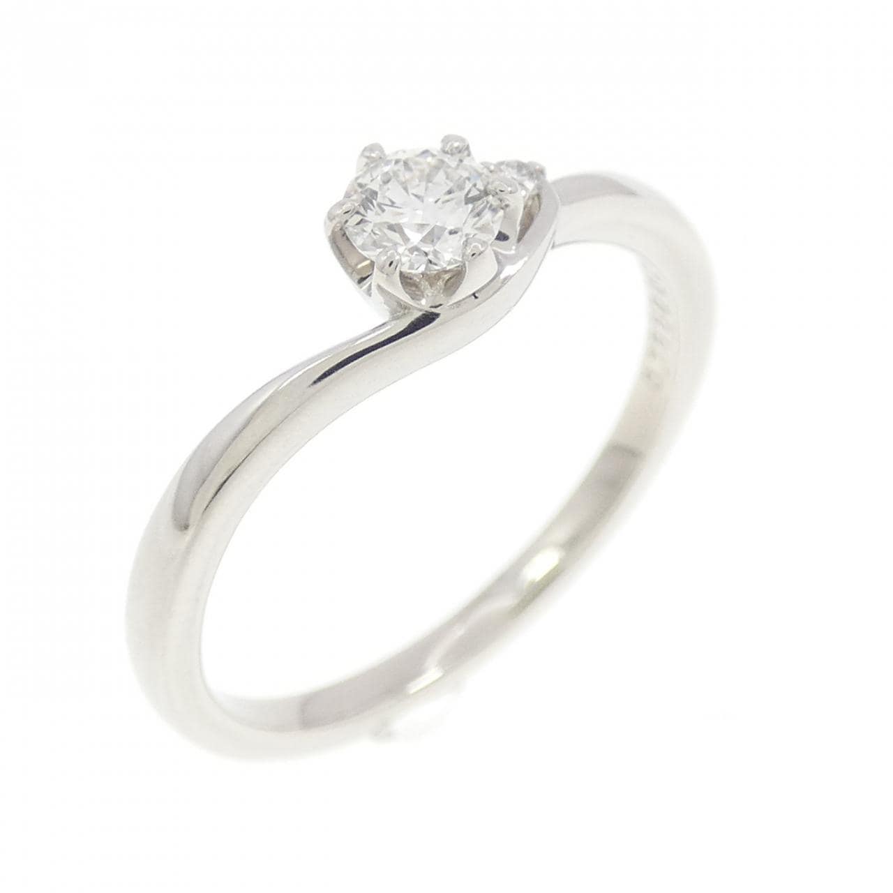 PT950 ダイヤモンド リング 0.185CT