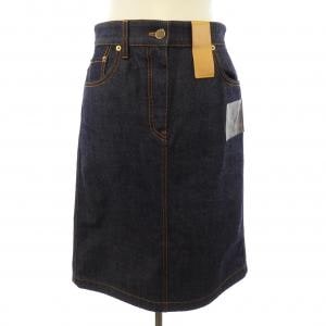 ルイヴィトン LOUIS VUITTON インディゴブルーデニムモノグラムパッチスカート FPSK08GM1 スカート