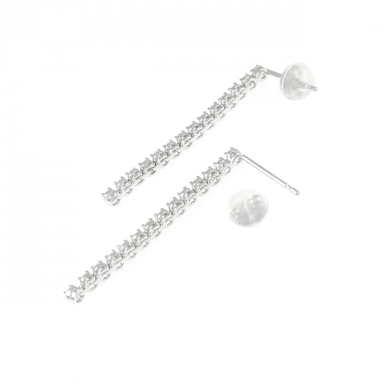 K18WG ダイヤモンド ピアス 0.34CT