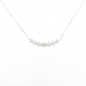 K18WG ダイヤモンド ネックレス 0.13CT
