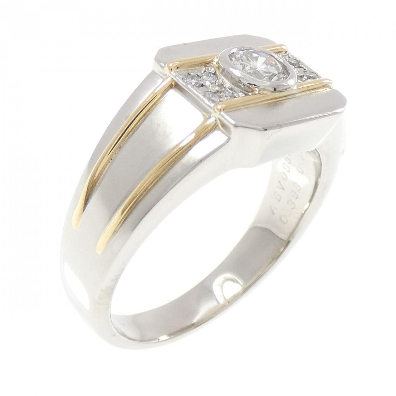 PT900/K18YG ダイヤモンド リング 0.398CT