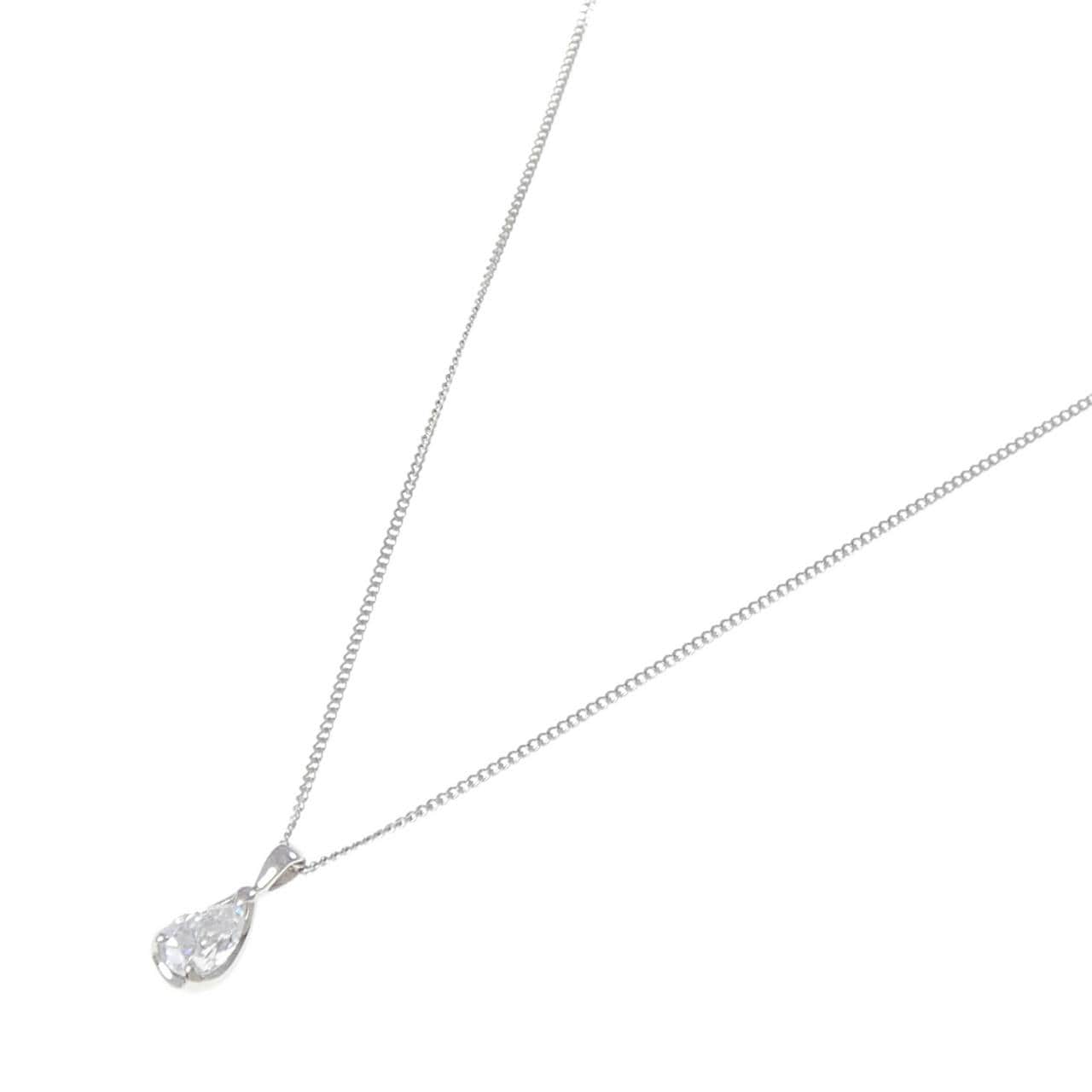 PT900/PT850 ダイヤモンド ネックレス 0.719CT F SI2 ペアシェイプ