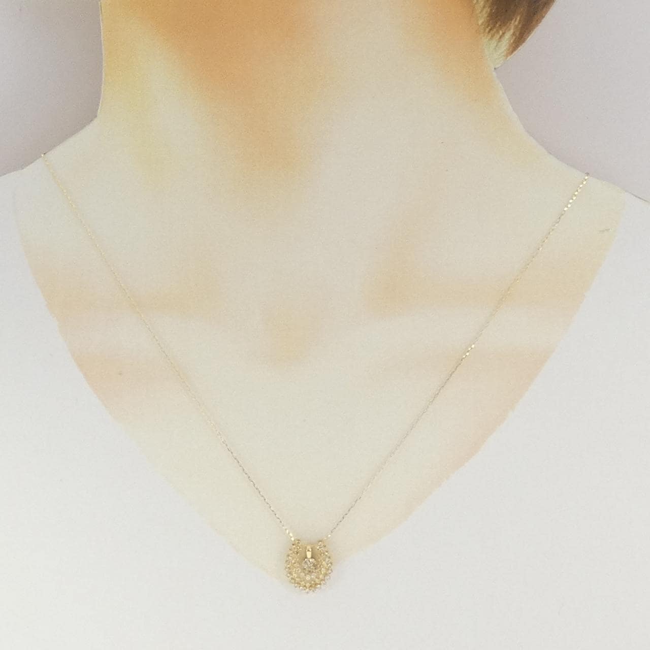 K18YG 2WAY ダイヤモンド ネックレス 0.30CT