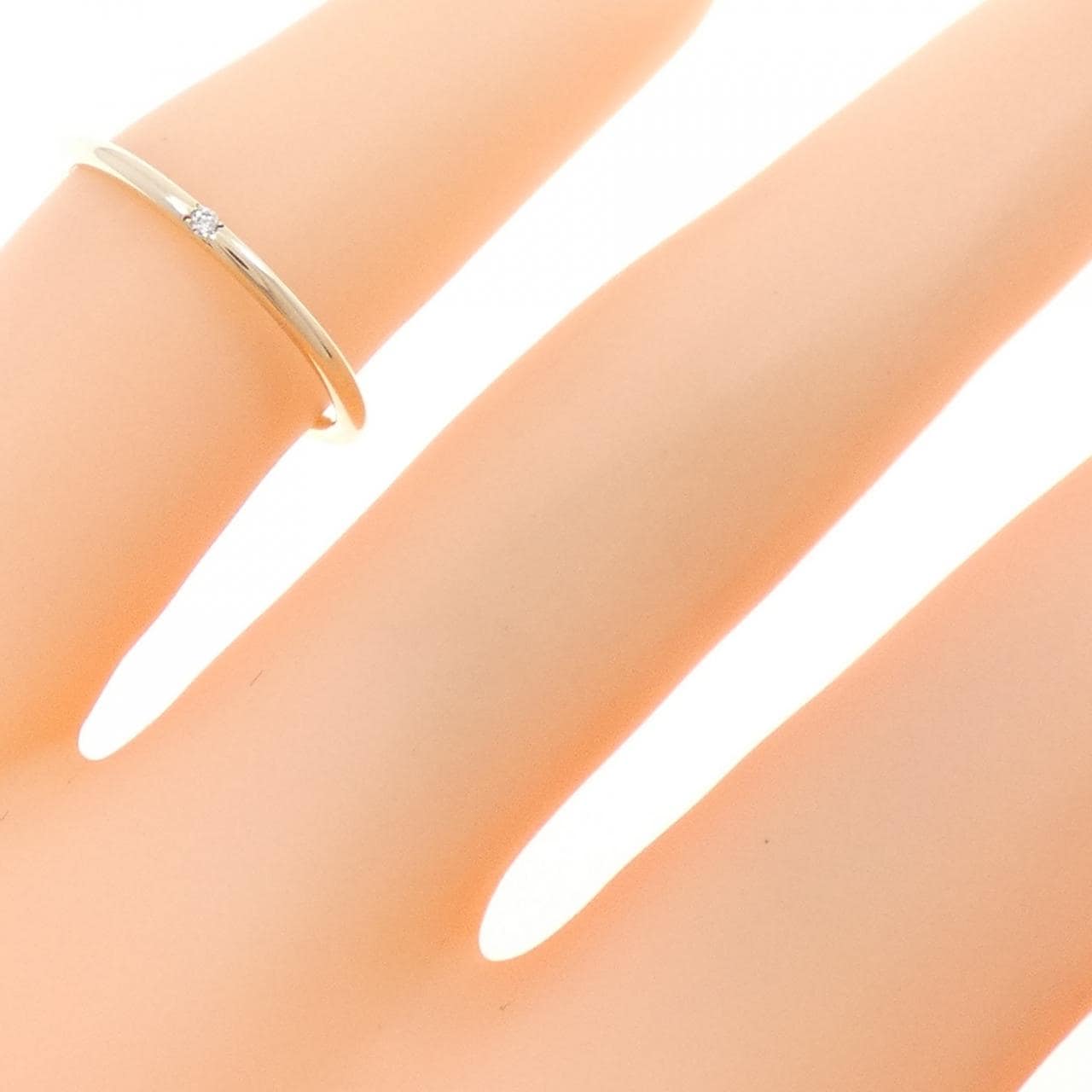 4゜C ダイヤモンド ピンキー リング