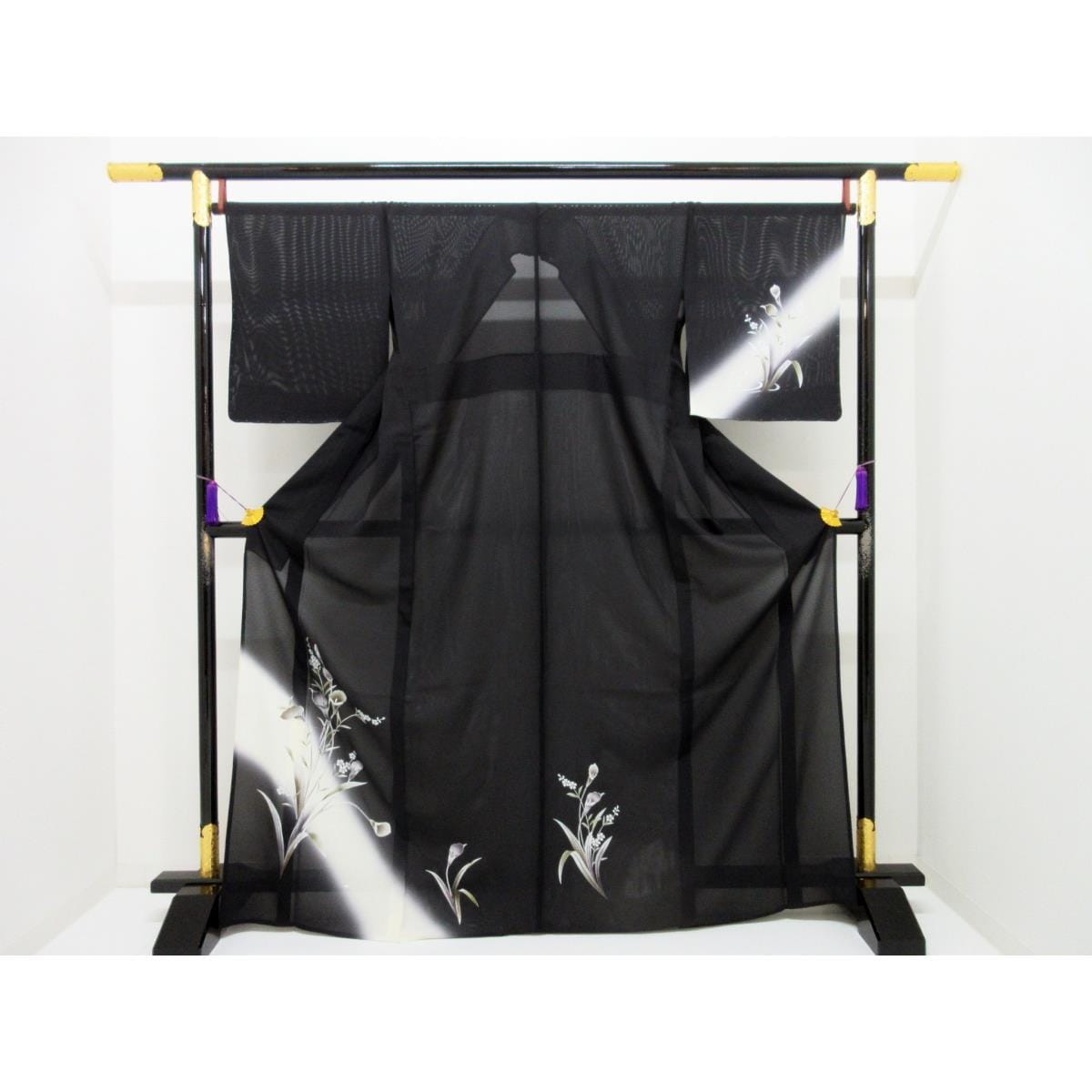 【新品】単衣　駒絽訪問着　金彩友禅ボカシ染