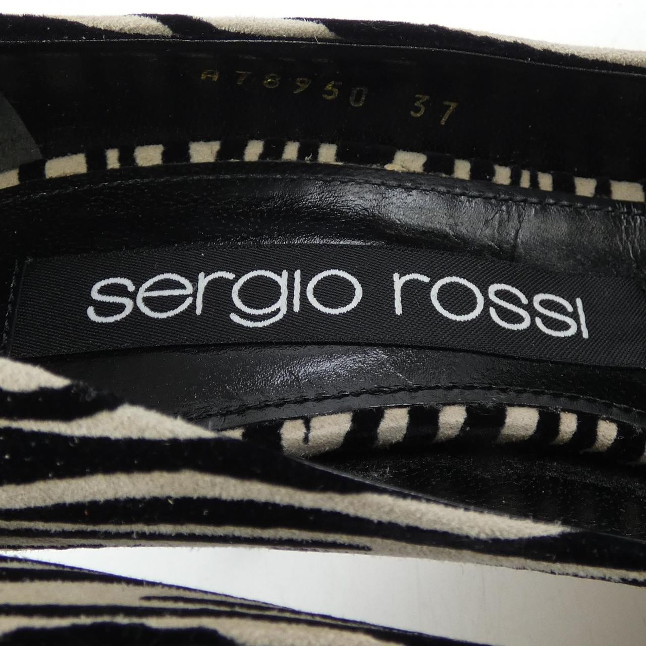 セルジオロッシ sergio rossi ZEBRA FLOCK-ECRU パンプス