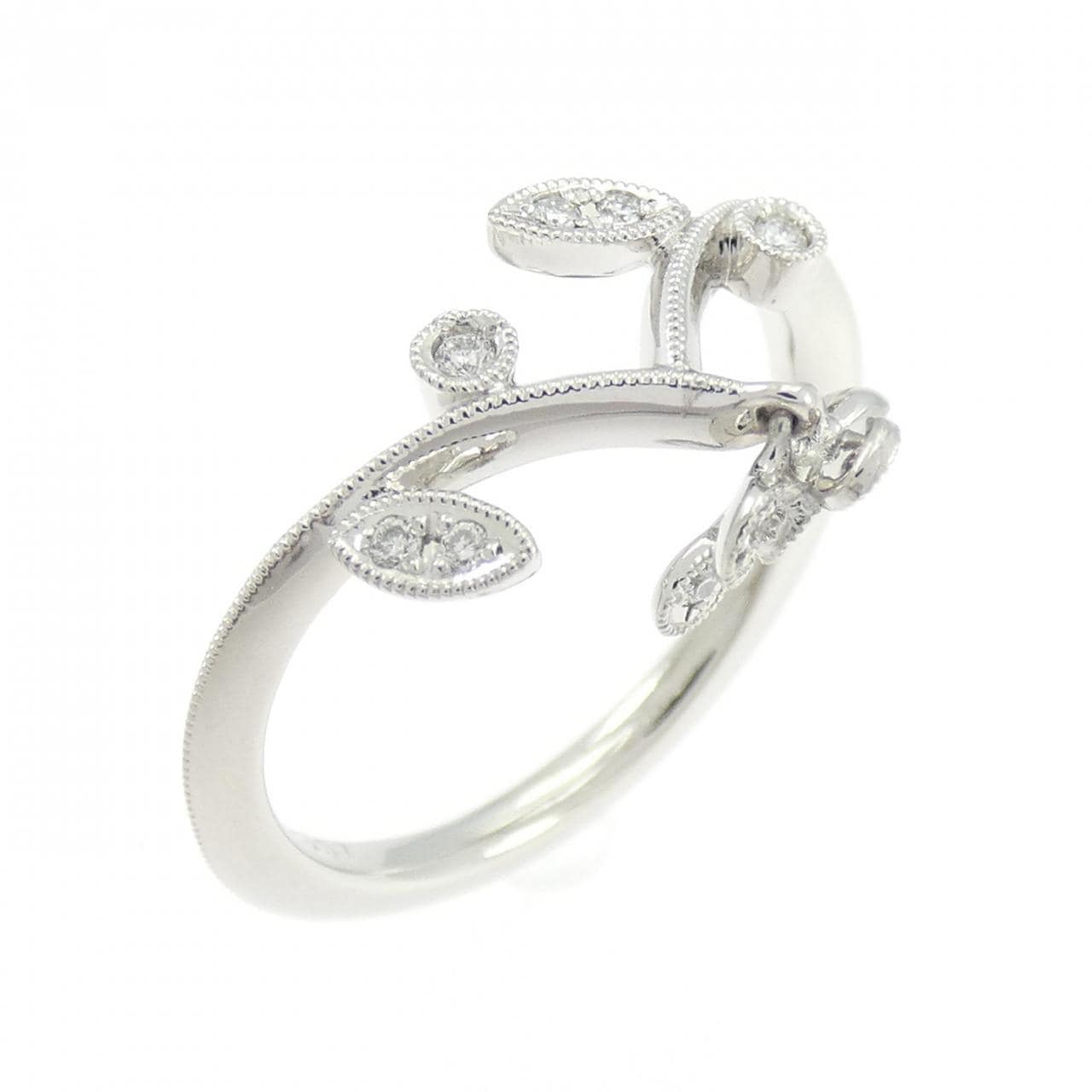 PT900 フラワー ダイヤモンド リング 0.07CT