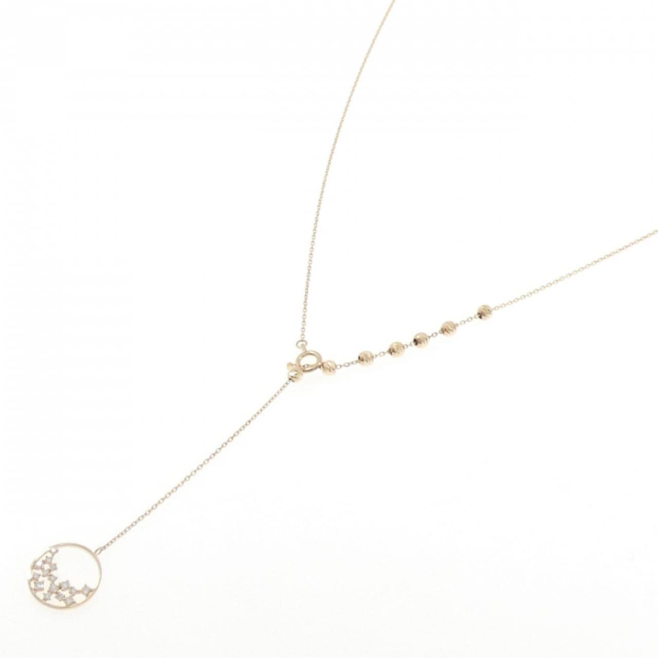 K10YG ダイヤモンド ネックレス 0.12CT