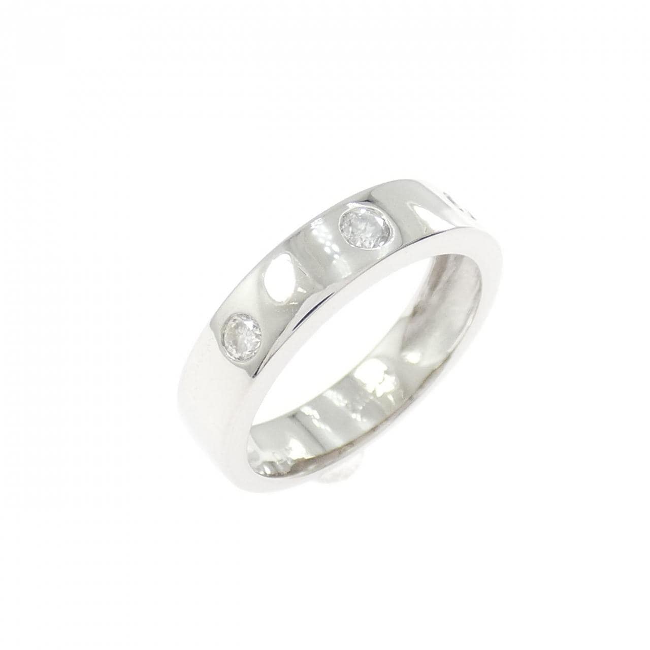 K18WG ダイヤモンド ピンキーリング 0.10CT