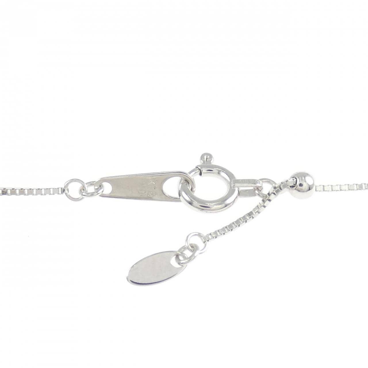 K18WG サンゴ ネックレス