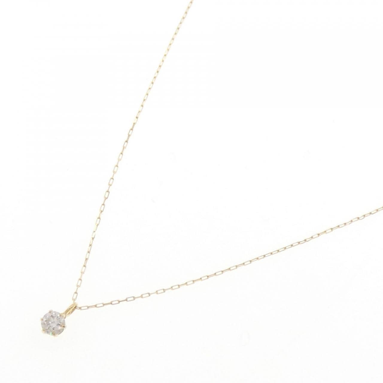 K18YG ソリティア ダイヤモンド ネックレス 0.07CT