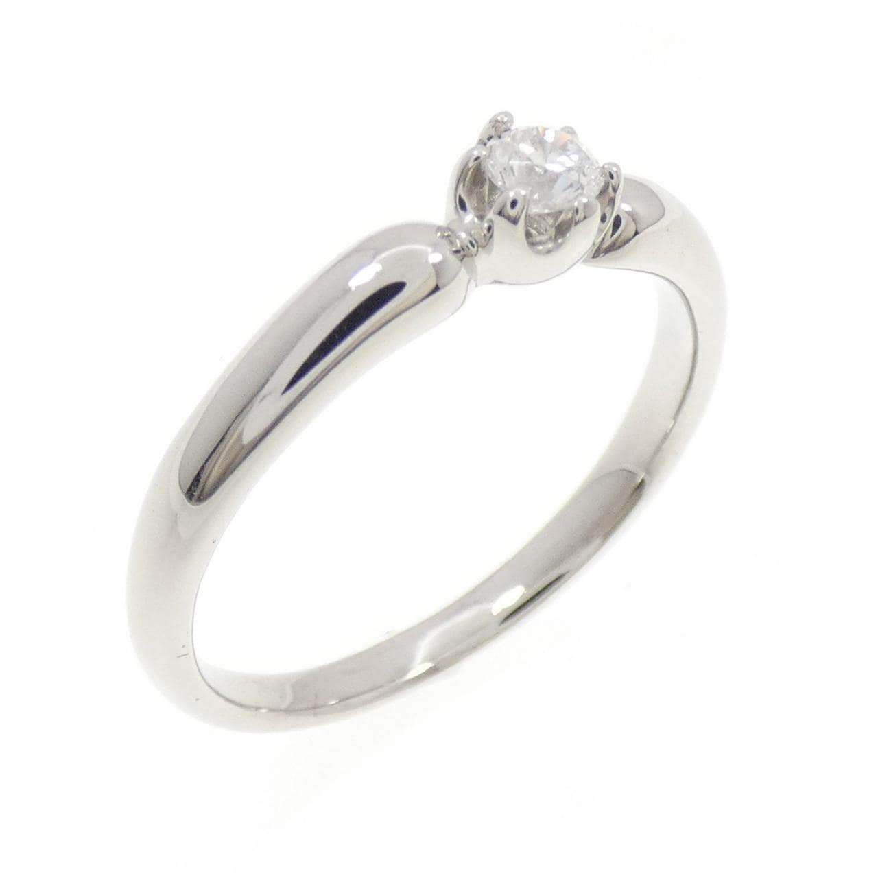 PT1000 ソリティア ダイヤモンド リング 0.135CT