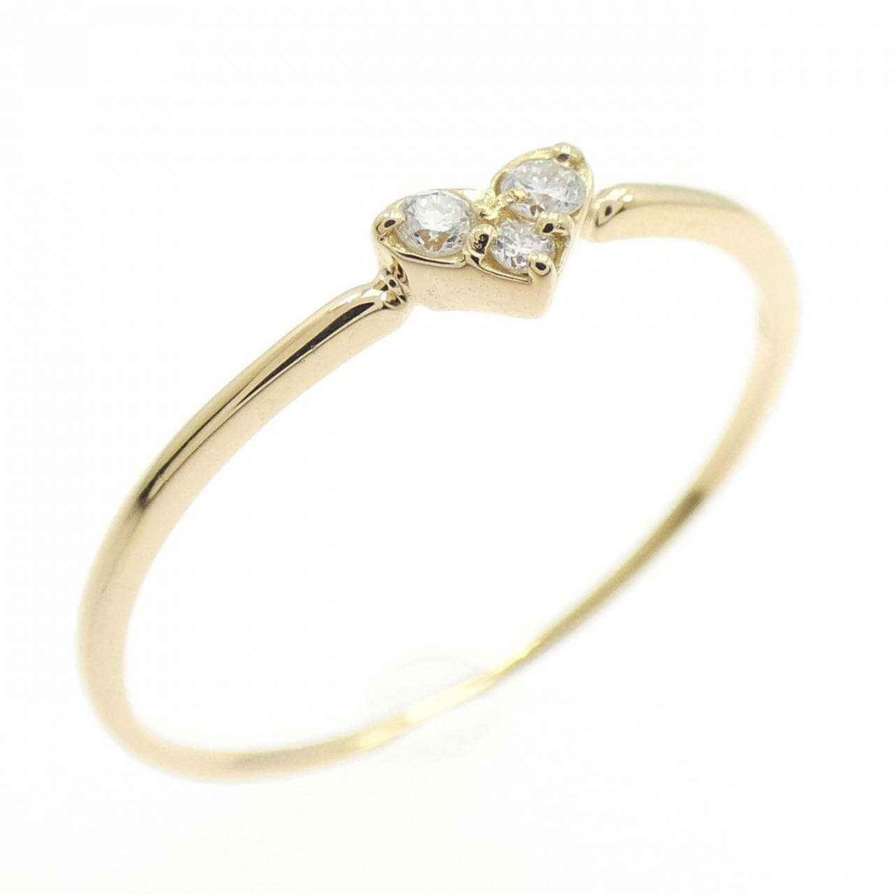 【リメイク】K18YG ハート ダイヤモンド リング 0.05CT