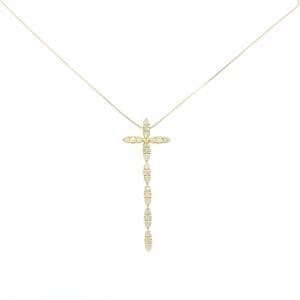 K18YG クロス ダイヤモンド ネックレス 0.50CT