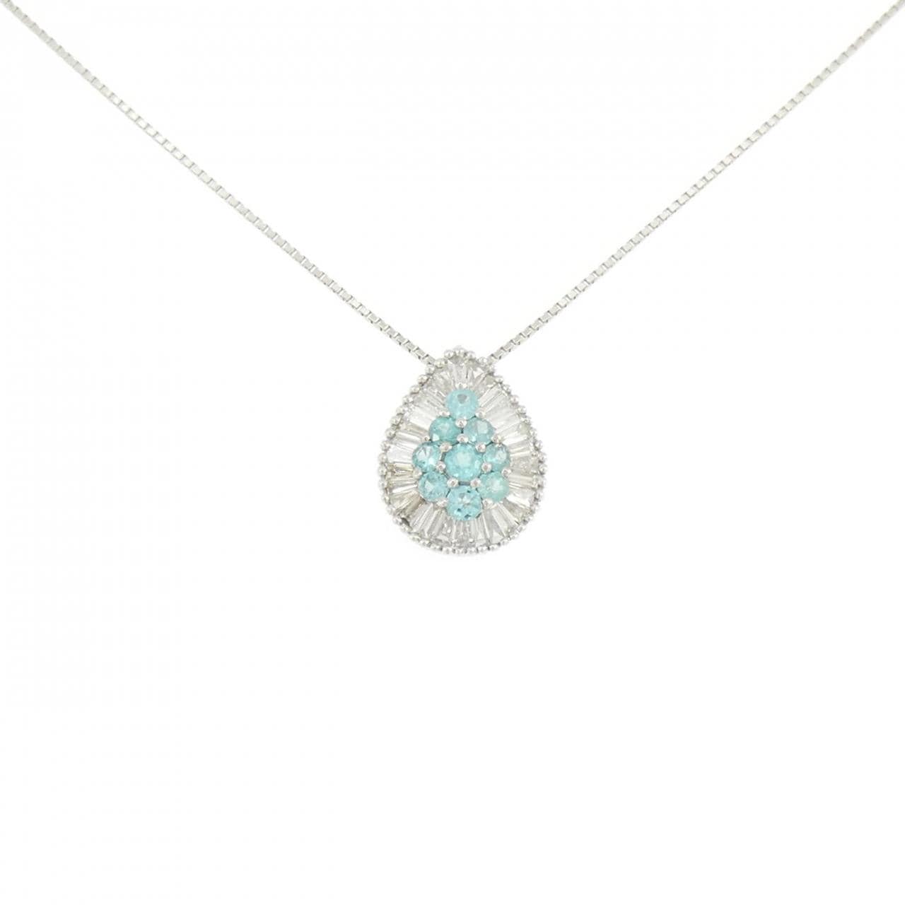 PT950/PT850 トルマリン ネックレス 0.35CT