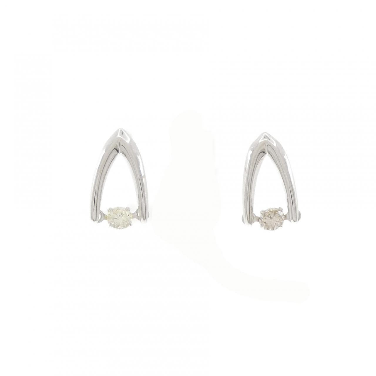 K18WG ダイヤモンド ピアス 0.20CT