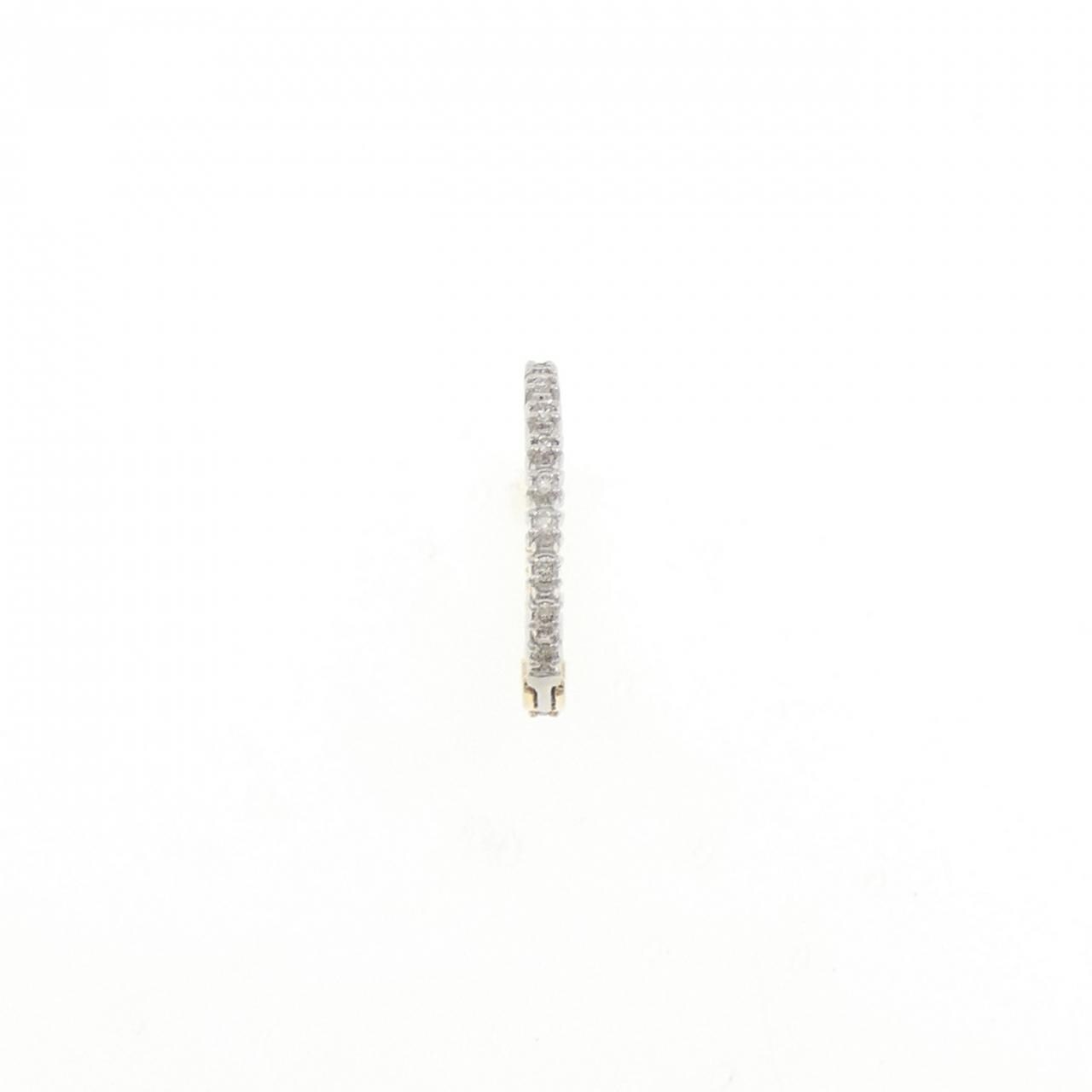 K18YG/PT900 ダイヤモンド イヤリング 0.17CT 片耳