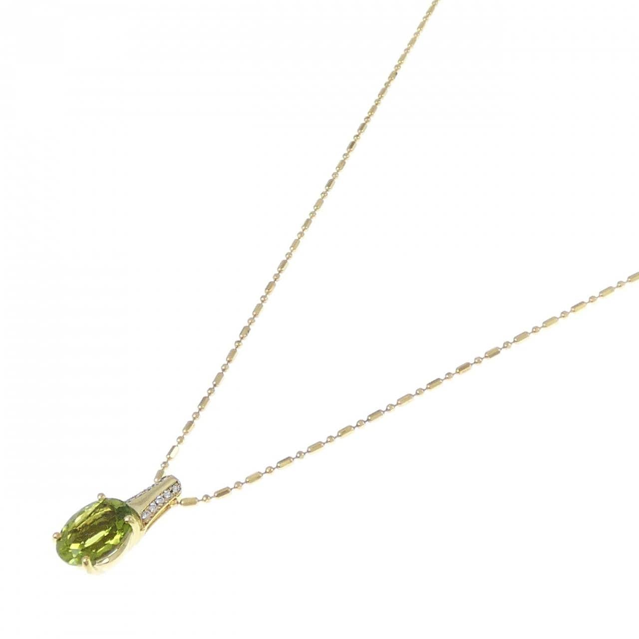 K18YG Peridot necklace 2.88CT