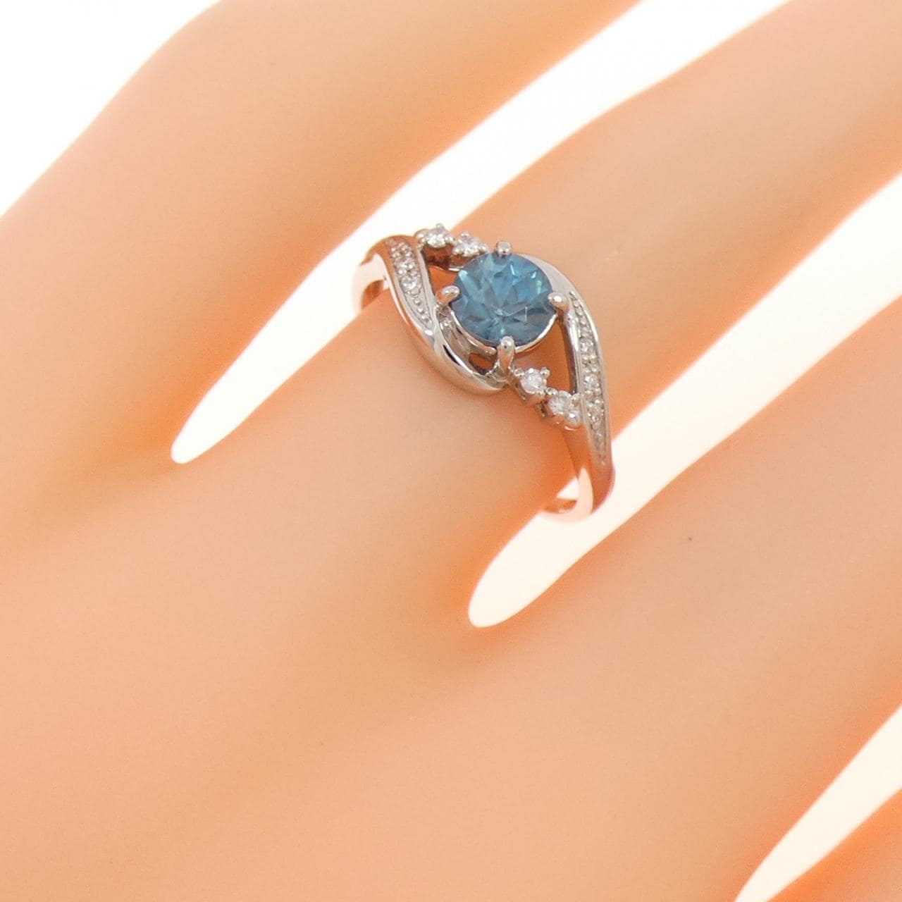 PT950 ジルコン リング 0.63CT