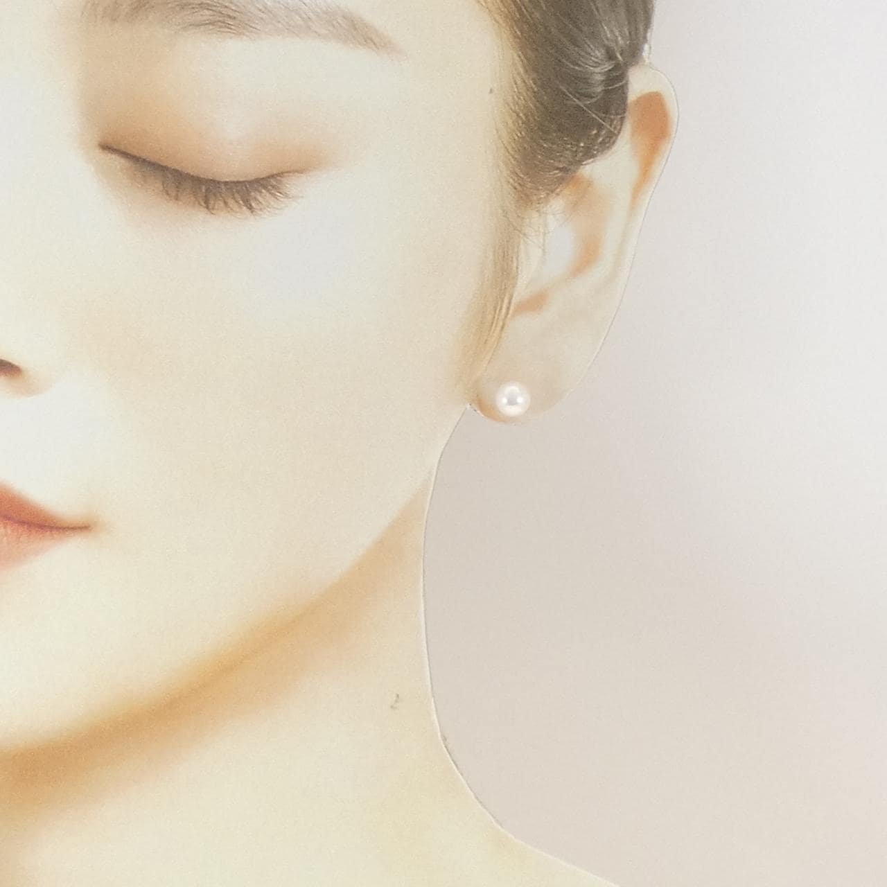 K18YG アコヤパール ピアス 6.4mm