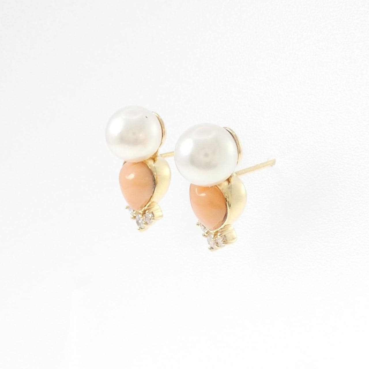 K18YG カラーストーン ピアス