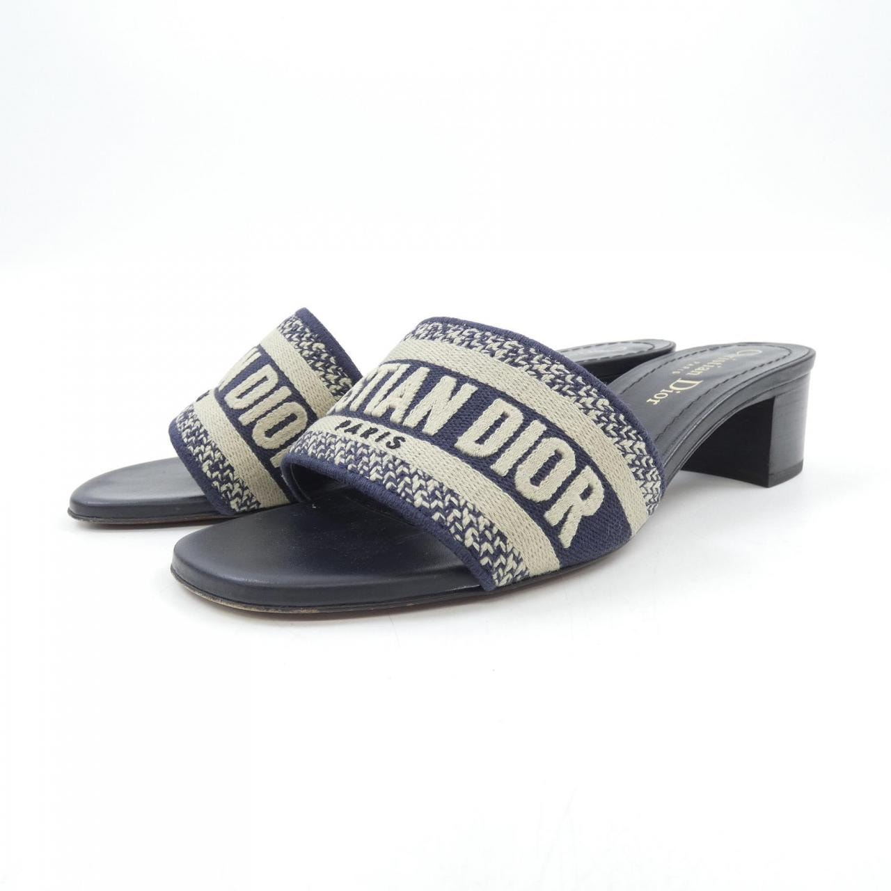 クリスチャンディオール CHRISTIAN DIOR エンブロイダリーコットン DWAY サンダル