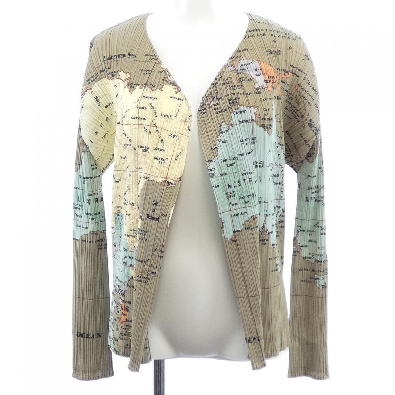プリーツプリーズ PLEATS PLEASE WORLD MAP 世界地図 PP81-J0594 7563012 カーディガン