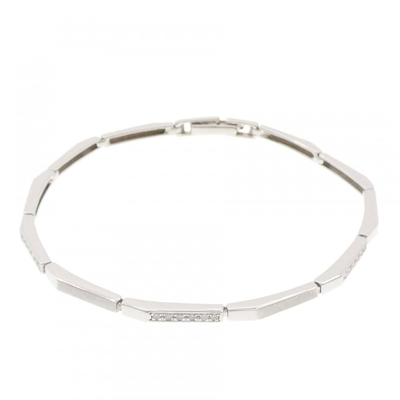 K18WG ダイヤモンド ブレスレット 0.15CT
