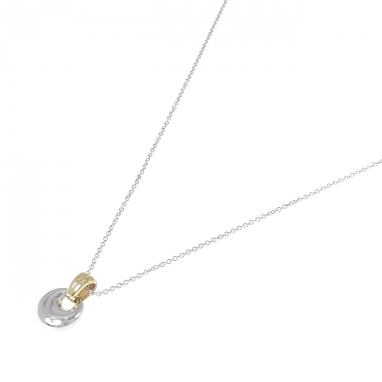 750YG/750WG Diamond Necklace 0.01CT