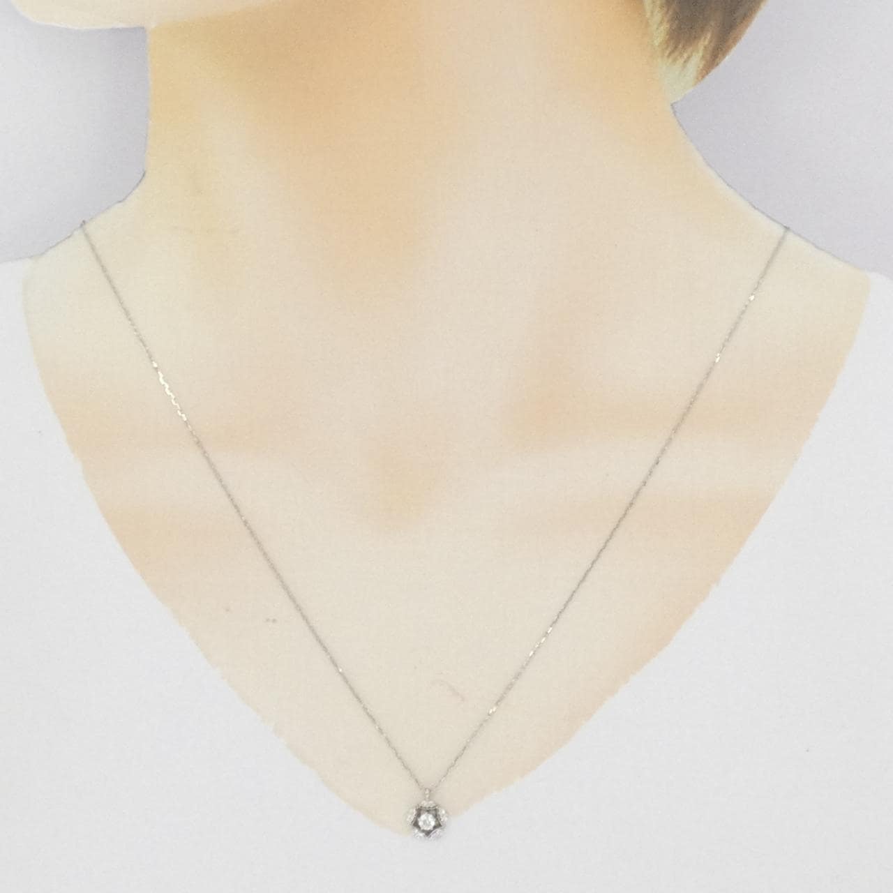 PT950/PT850 ダイヤモンド ネックレス 0.10CT