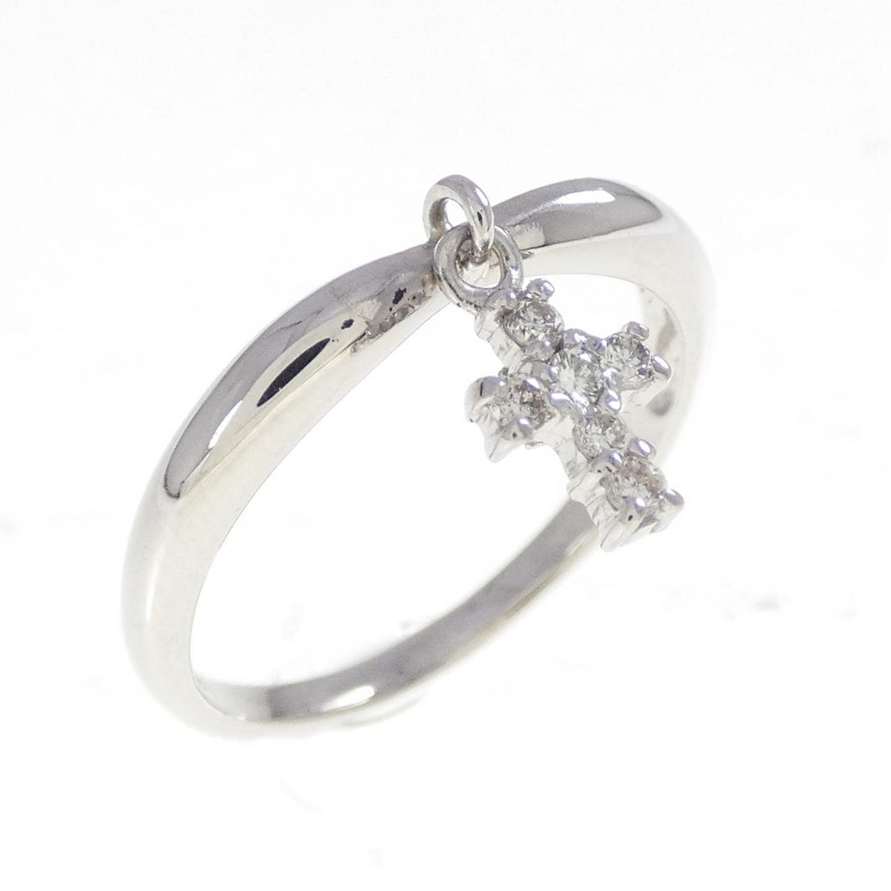 PT900 クロス ダイヤモンド リング 0.08CT