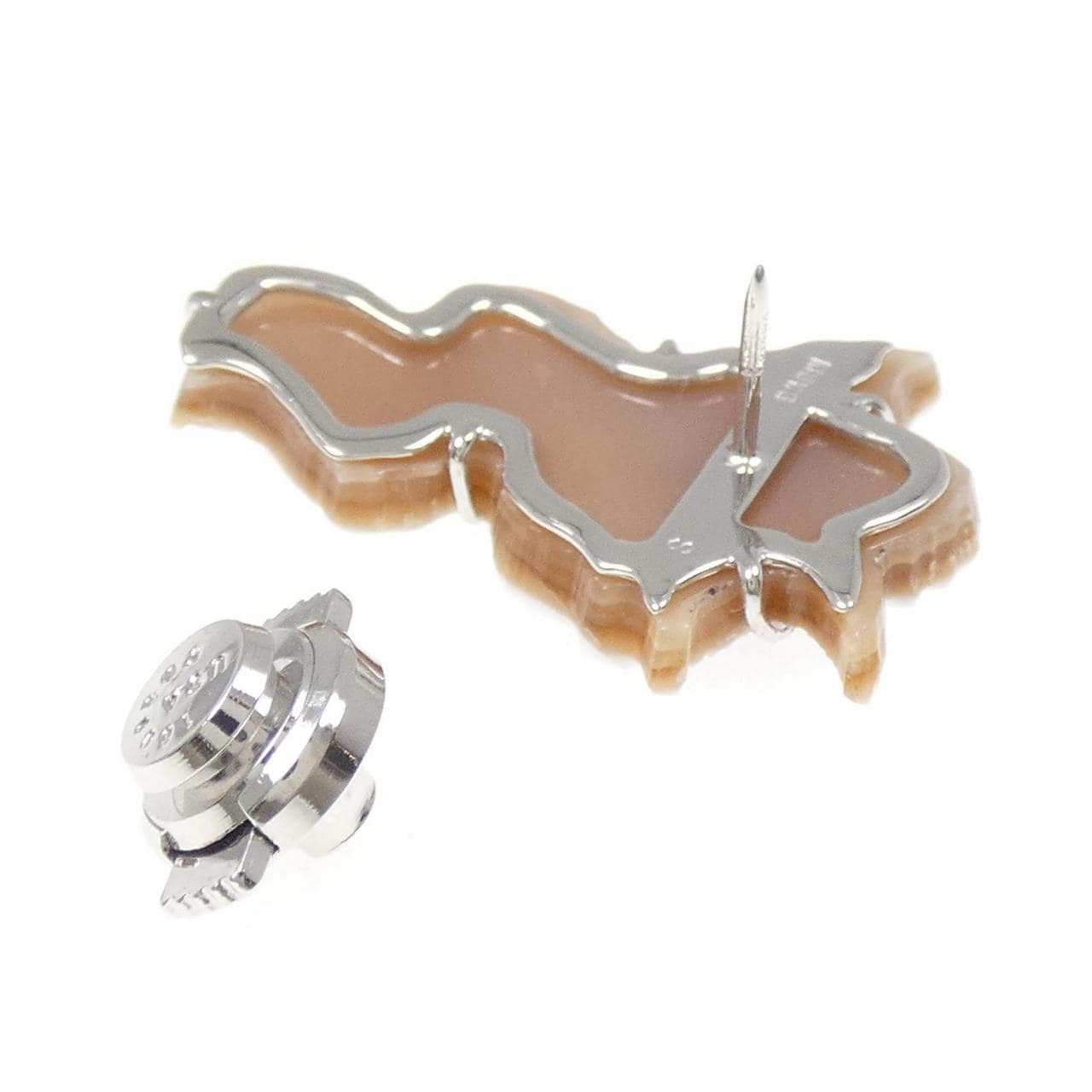 K18WG エンジェル シェルカメオ ブローチ