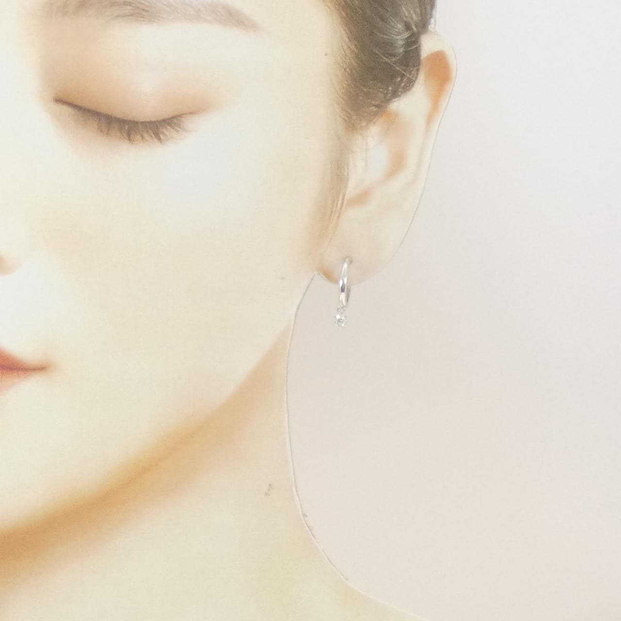 K14WG ダイヤモンド ピアス 0.20CT