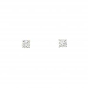 PT900 ソリティア ダイヤモンド ピアス 0.20CT