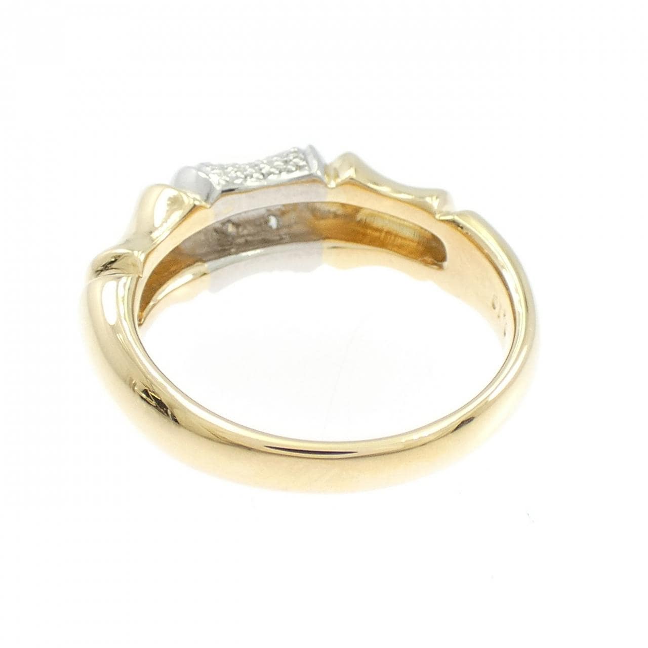 K18YG/PT900 ダイヤモンド リング 0.10CT