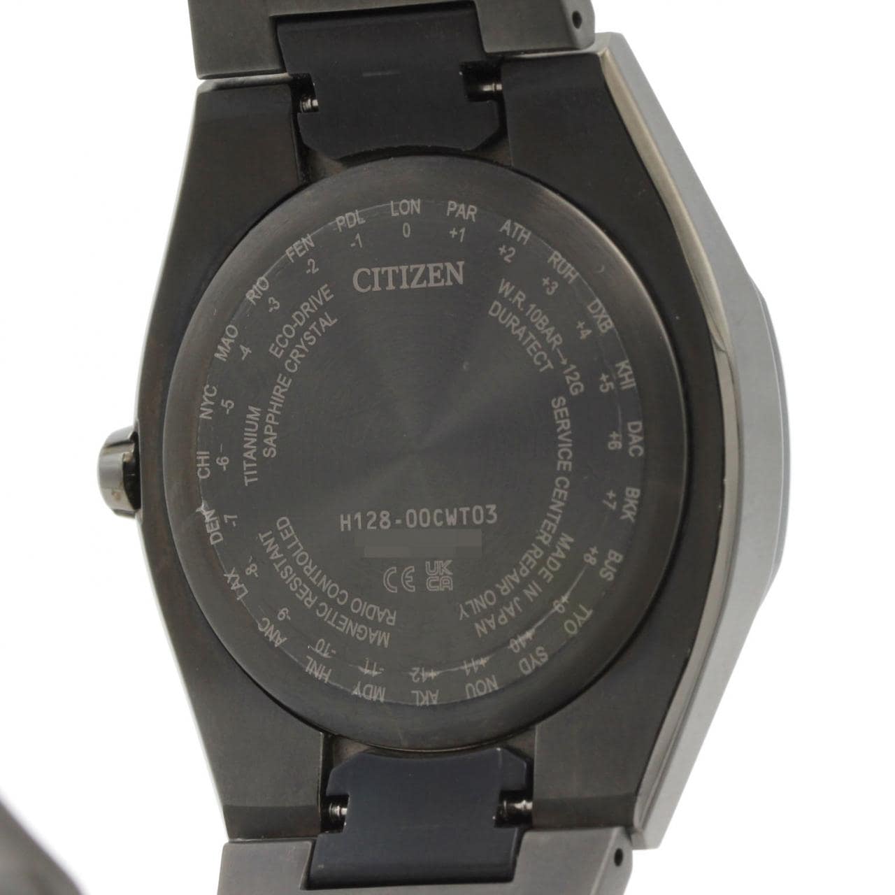 シチズン アテッサ 電波時計 H128-00CWT03/CB3046-76E TI ソーラークォーツ