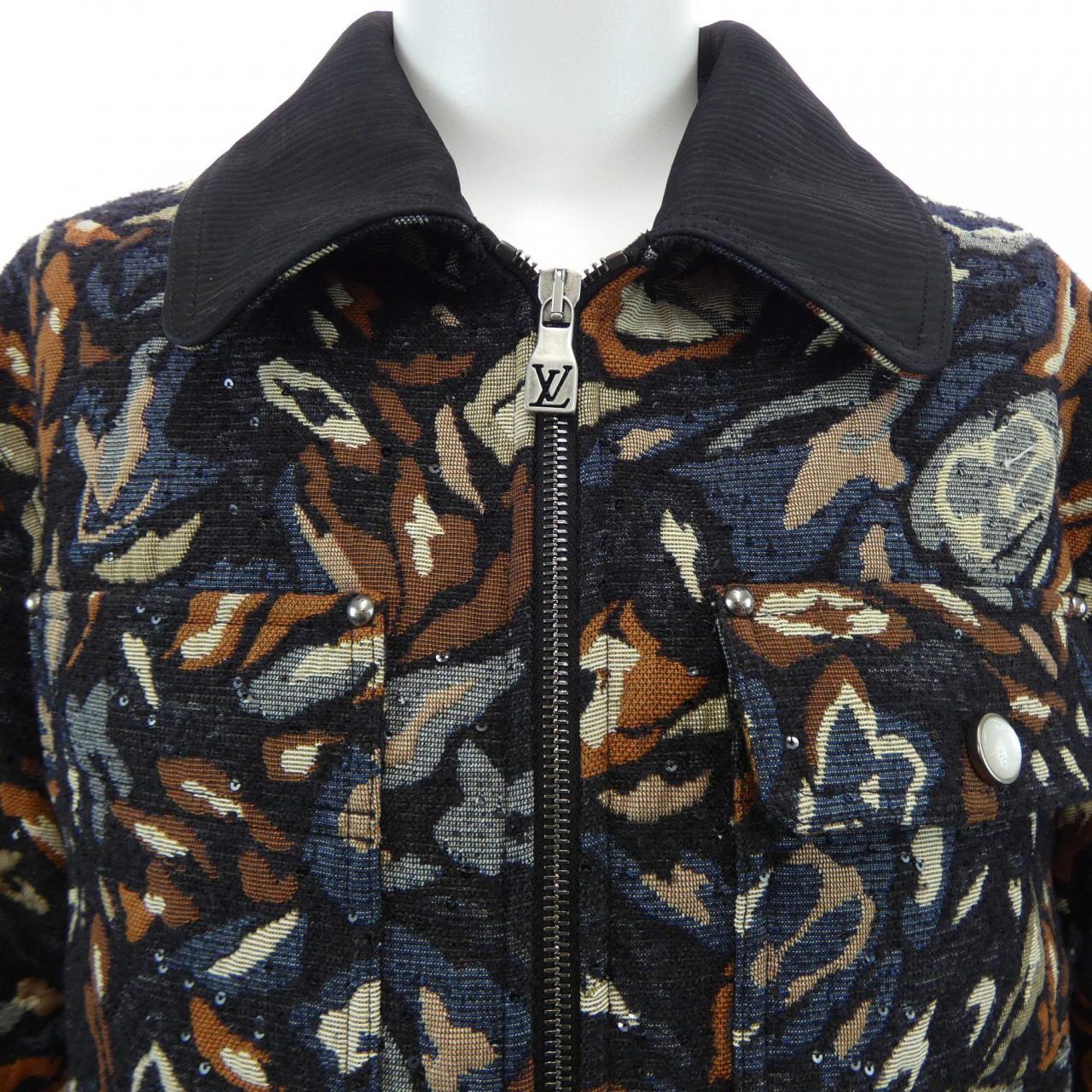 ルイヴィトン LOUIS VUITTON スパンコールエンベリッシュドワークウェアブルゾン HTB81WXOJ ジャケット