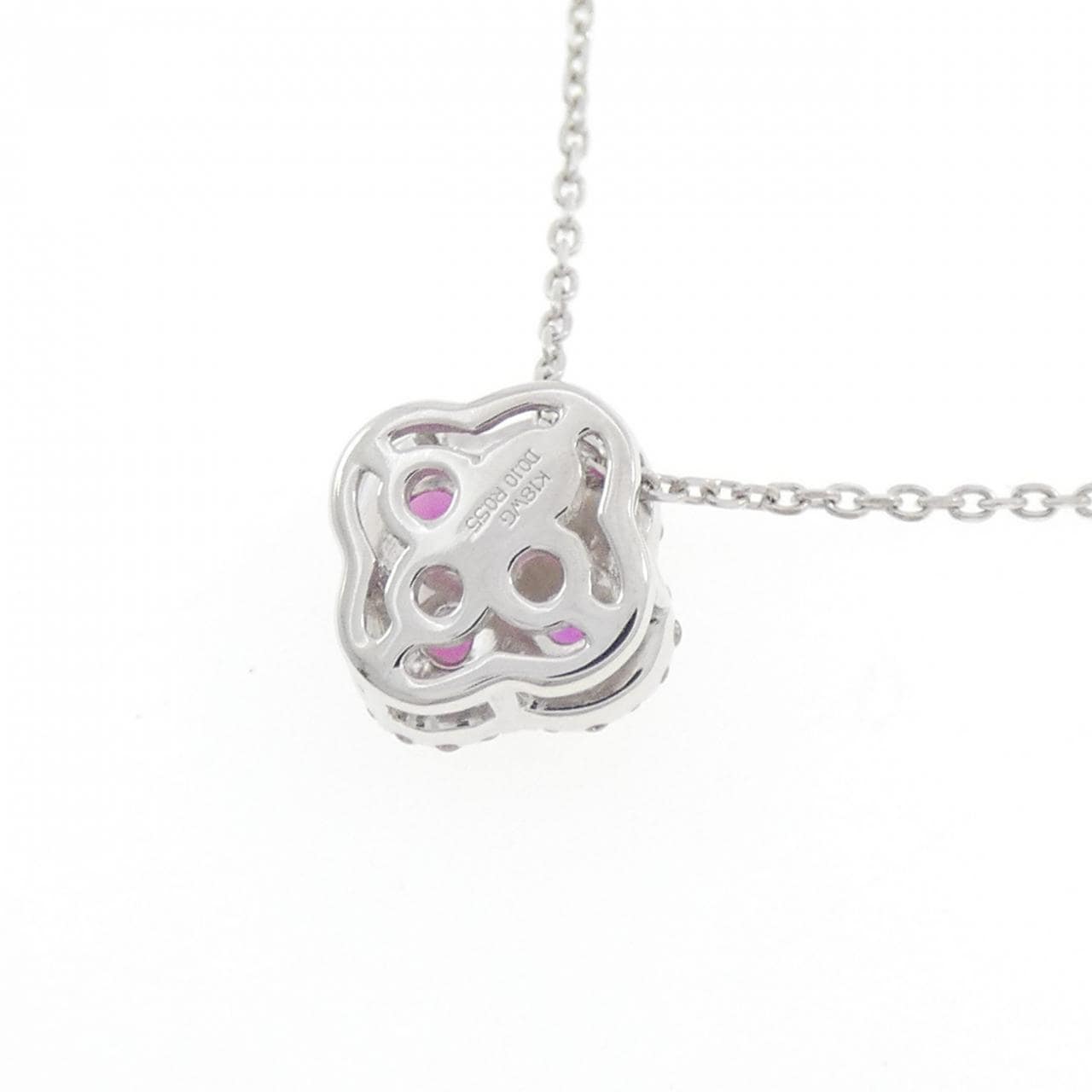 K18WG ルビー ネックレス 0.55CT