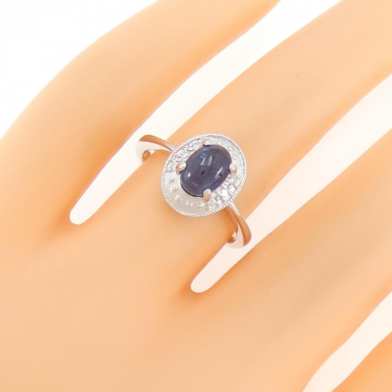 K18WG Sapphire Ring 1.42CT