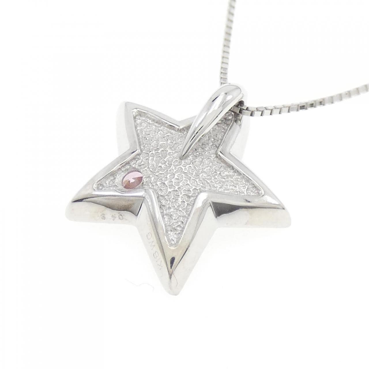 K18WG Star Cubic Necklace