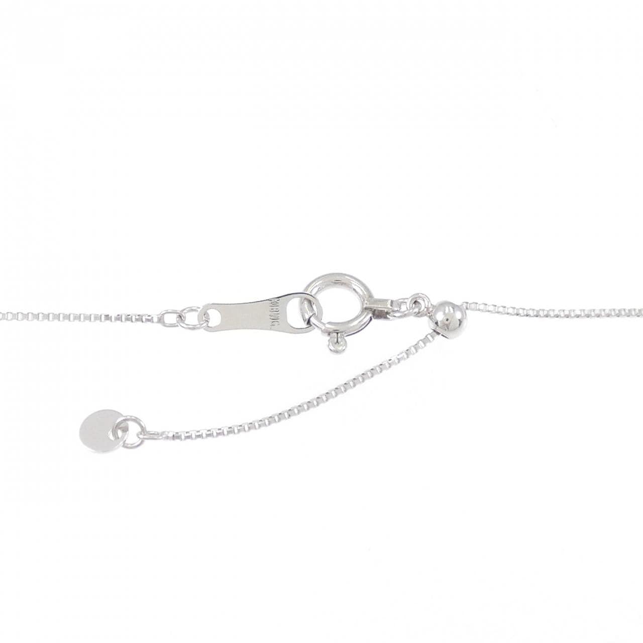 K18WG フラワー ルビー ネックレス 0.20CT