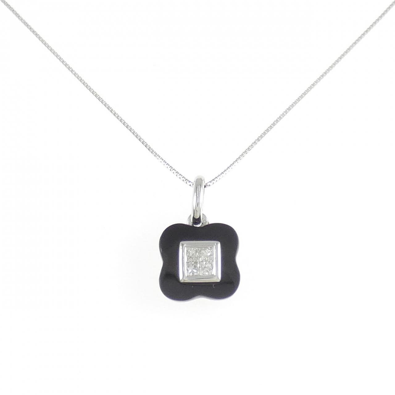 K18WG オニキス ネックレス